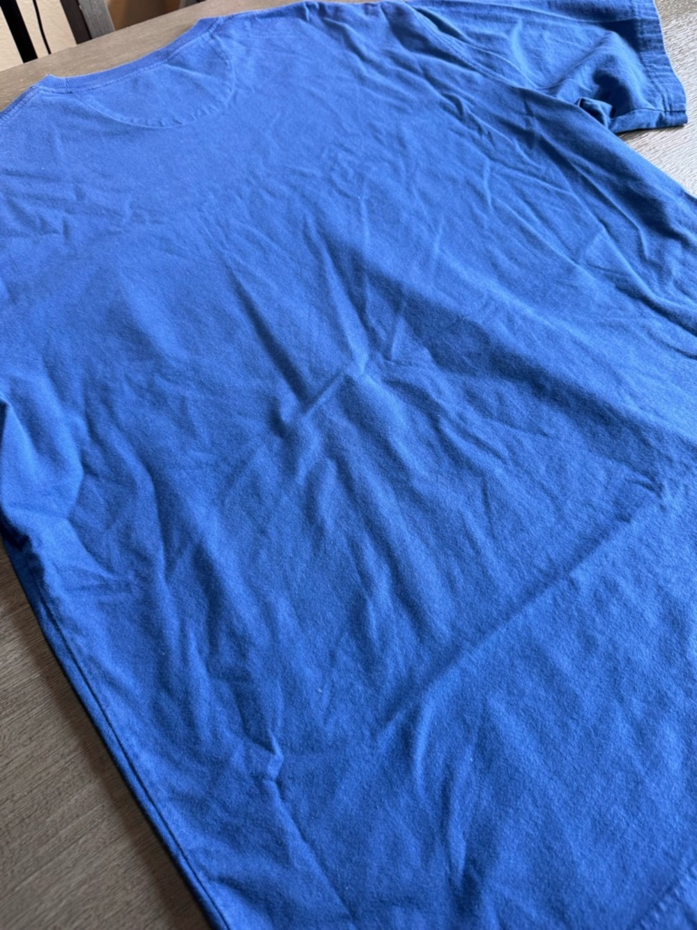 Duluth Blue Crew Neck Short Sleeve TShirt Long Tail Tee L - Picture 4 of 7